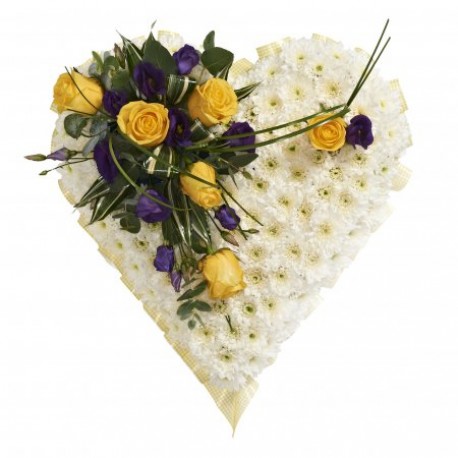 Heart Shaped Funeral Flowers SYM-324