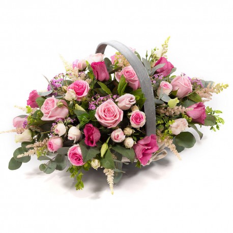 Pink Sensation Flower Basket