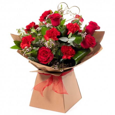 Smooch Red Rose Flower Arrangement