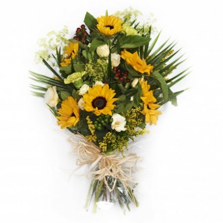 Traditional Sunflower Tied Funeral Sheaf