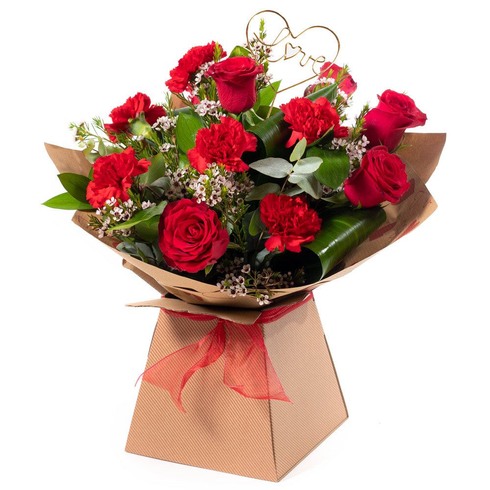 Smooch Red Rose Flower Arrangement